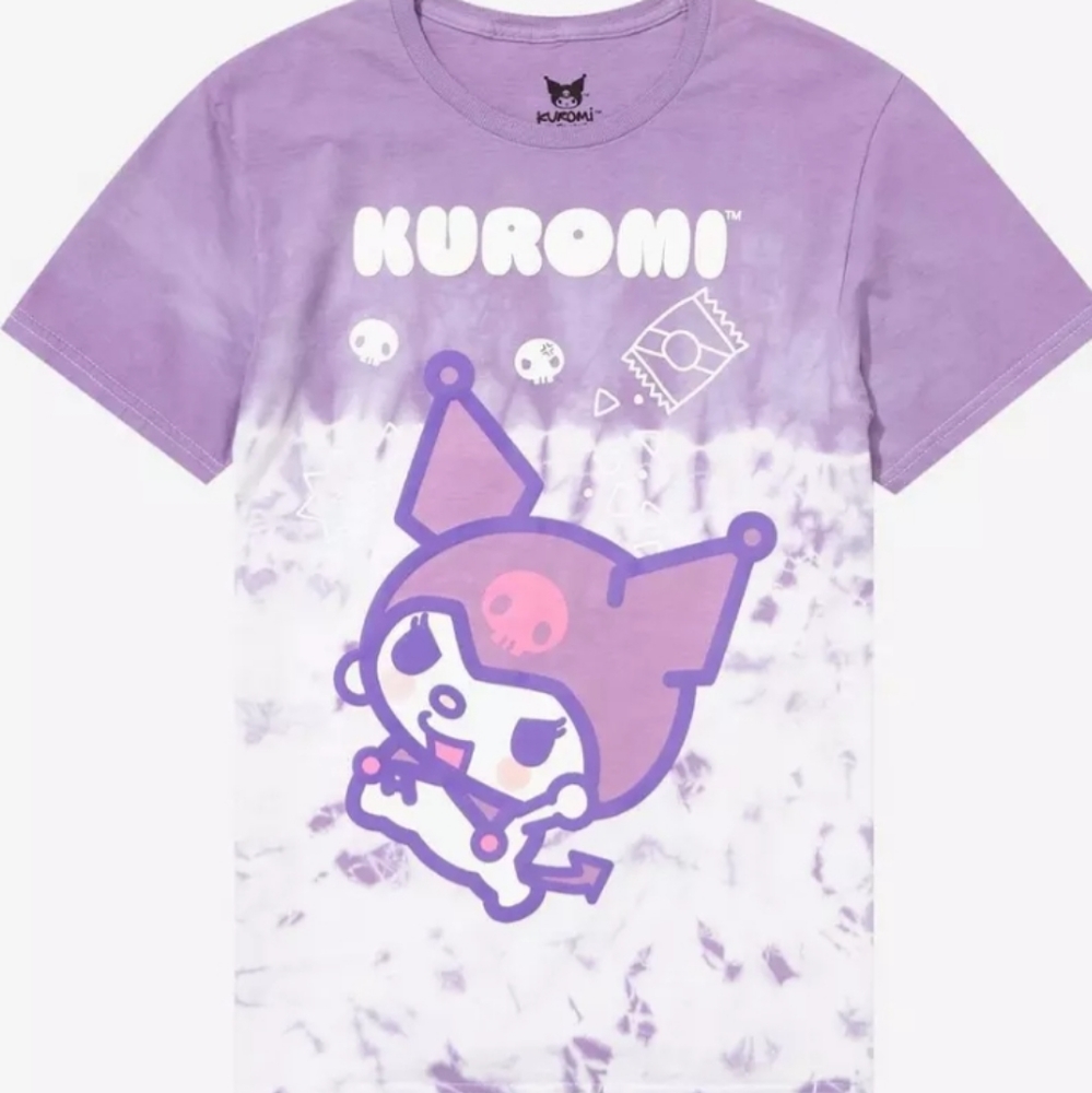 Kuromi purple kawaii tor dye tee shirt New M Tags Hot Topic - Picture 4 of 4